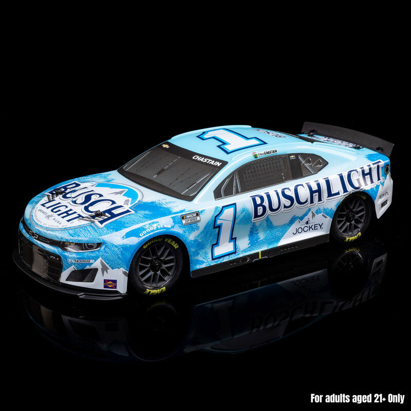 Losi 1/12 NASCAR RC Race Car Ross Chastain No. 1 Busch Light 2025 Chevrolet Camaro ZL1 2S AWD RTR Brushed On-Road (Battery & Charger Included)