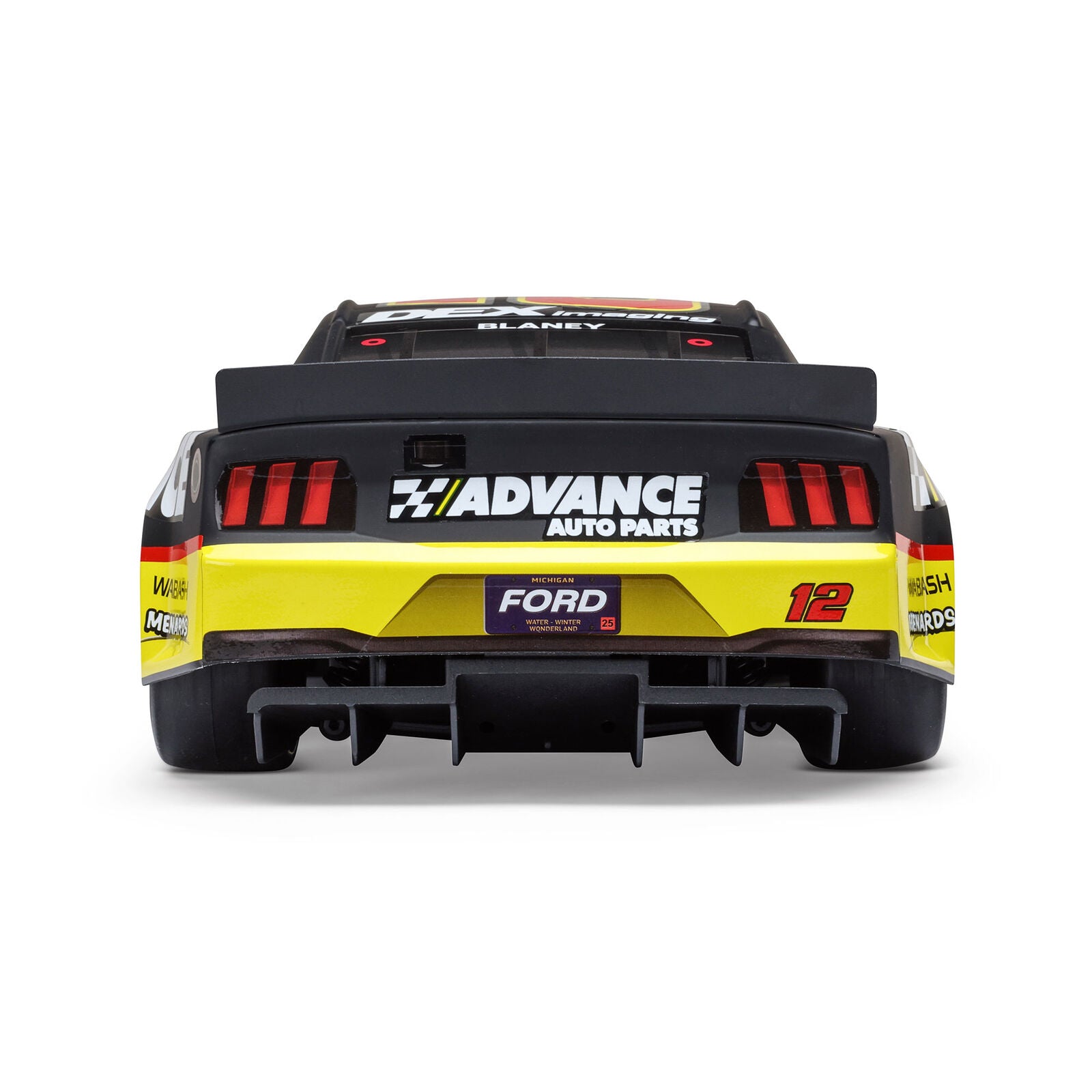 Losi 1/12 NASCAR RC Race Car Ryan Blaney No. 12 Advance Auto 2025 Ford Mustang 2S AWD RTR Brushed On-Road (Battery & Charger Included)