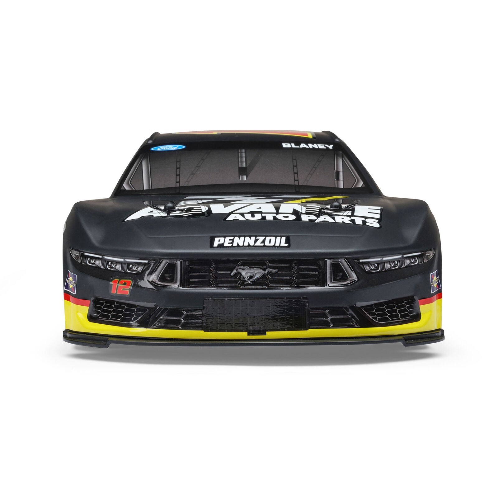 Losi 1/12 NASCAR RC Race Car Ryan Blaney No. 12 Advance Auto 2025 Ford Mustang 2S AWD RTR Brushed On-Road (Battery & Charger Included)