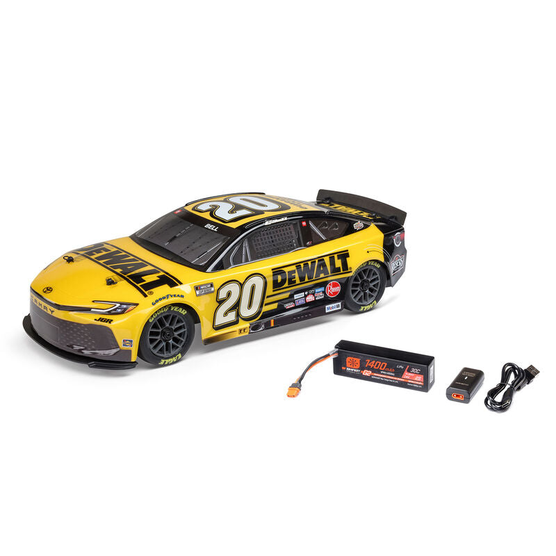 Losi 1/12 NASCAR RC Racecar Christopher Bell No. 20 DeWalt 2025 Toyota Camry 2S AWD RTR Brushed On-Road (Battery & Charger Included)