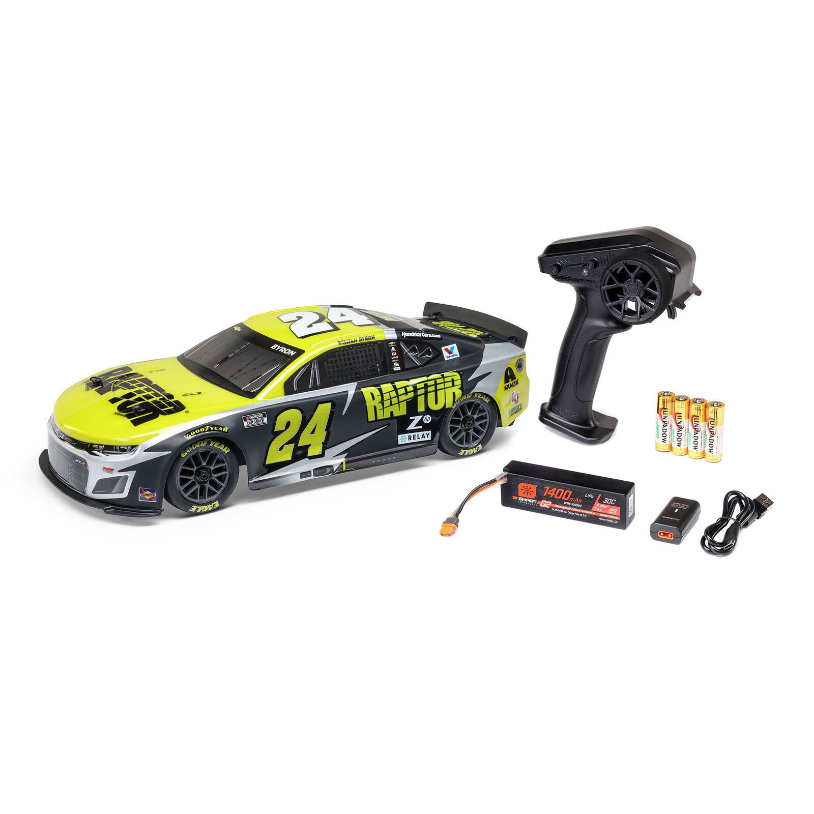 1/12 Losi NASCAR 2025 William Byron No. 24 Raptor (Battery & Charger Included)