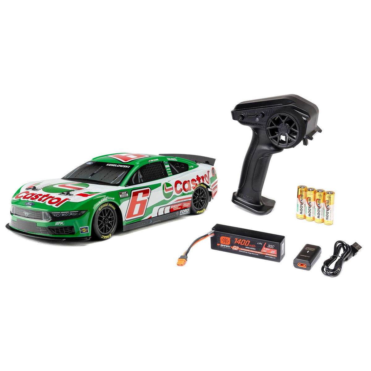 1/12 Losi NASCAR Brad Keselowski No. 6 2026 Castrol Ford Mustang (Battery & Charger Included)