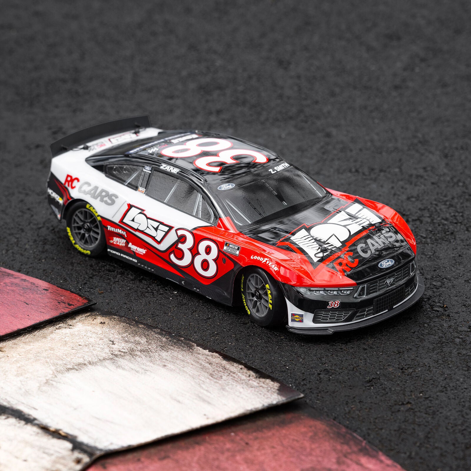 1/12 Losi NASCAR 2026 Zane Smith No. 38 Ford Mustang (Battery & Charger Included)