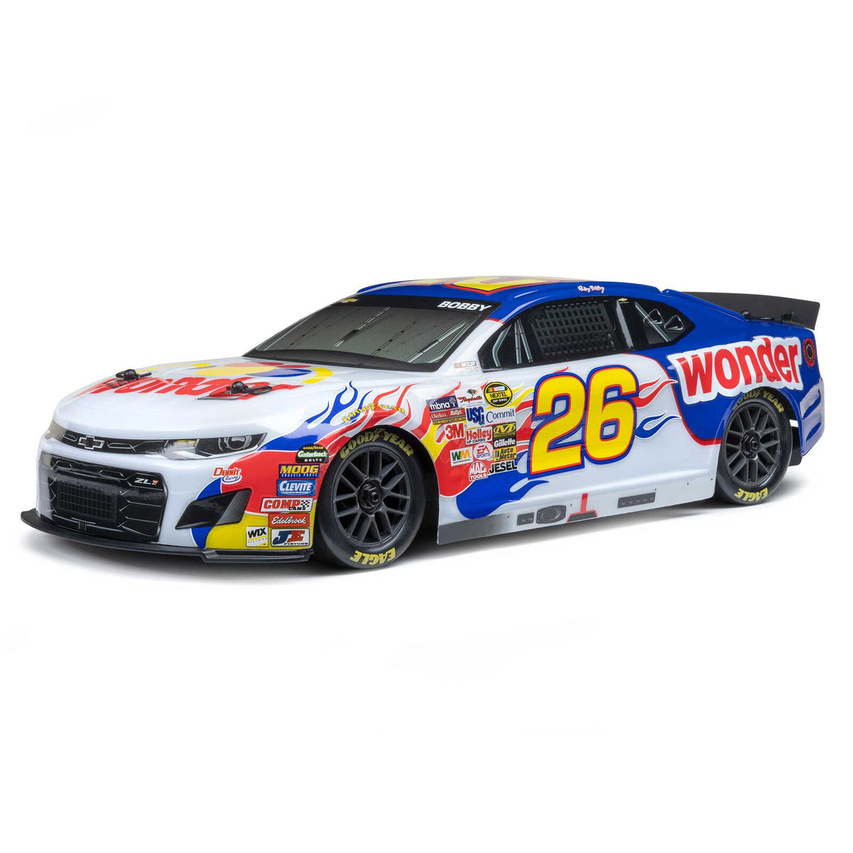 Losi NASCAR #26 Wonder Bread Chevy Camaro ZL1 1/12 2S AWD RTR On-Road Car (Ricky Bobby)