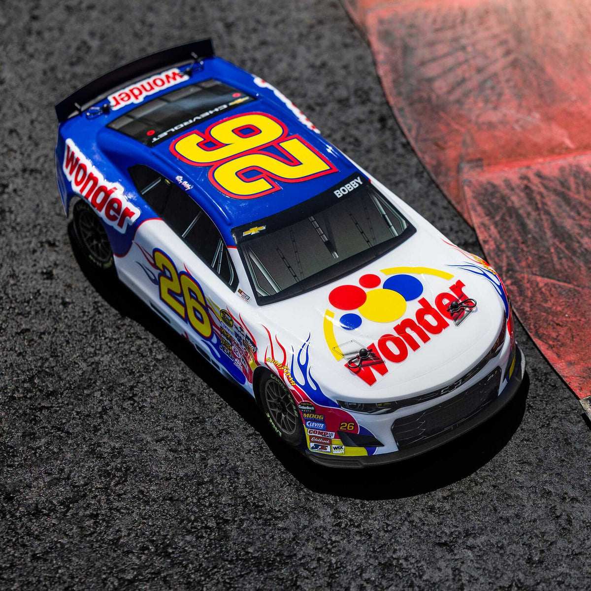 Losi NASCAR #26 Wonder Bread Chevy Camaro ZL1 1/12 2S AWD RTR On-Road Car (Ricky Bobby)