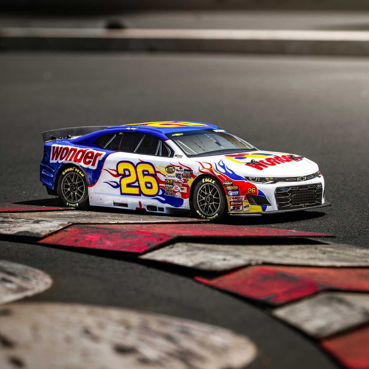 Losi NASCAR #26 Wonder Bread Chevy Camaro ZL1 1/12 2S AWD RTR On-Road Car (Ricky Bobby)