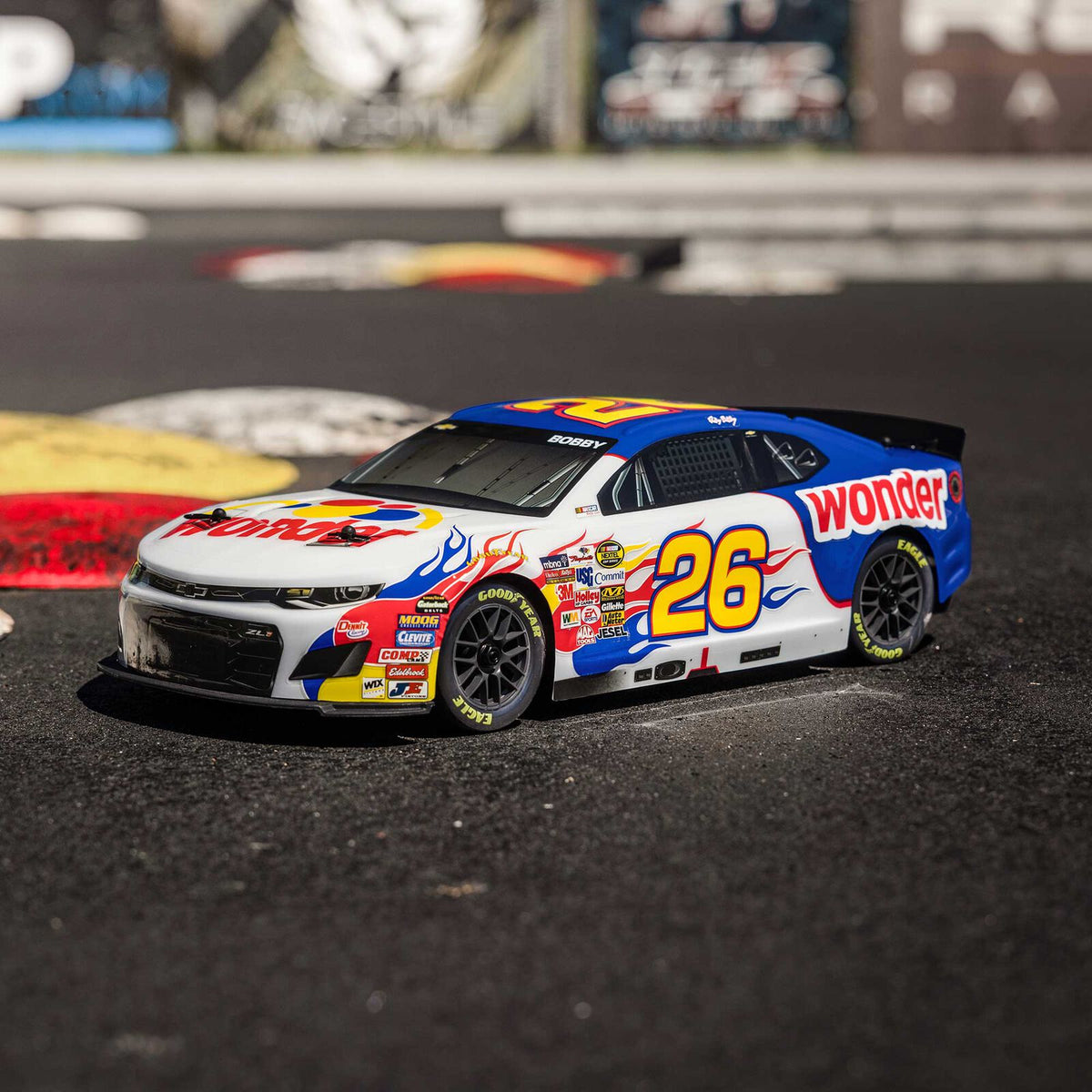 Losi NASCAR #26 Wonder Bread Chevy Camaro ZL1 1/12 2S AWD RTR On-Road Car (Ricky Bobby)