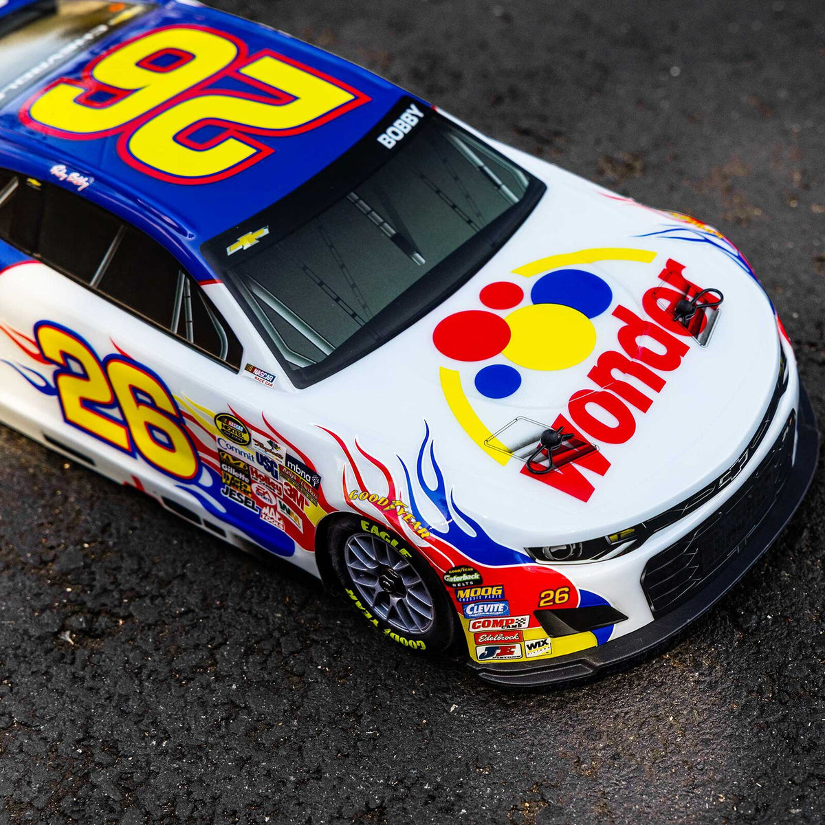 Losi NASCAR #26 Wonder Bread Chevy Camaro ZL1 1/12 2S AWD RTR On-Road Car (Ricky Bobby)