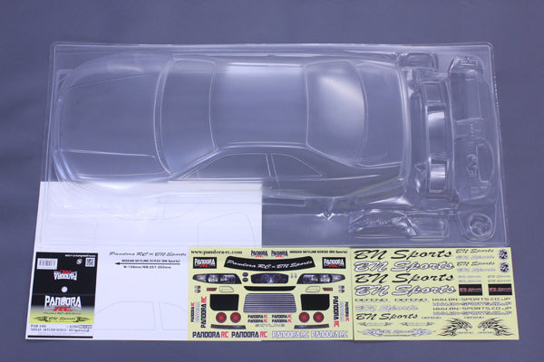 Pandora RC Nissan Skyline GTR R33 BN Sports Edition 1/10 Clear Drift Body