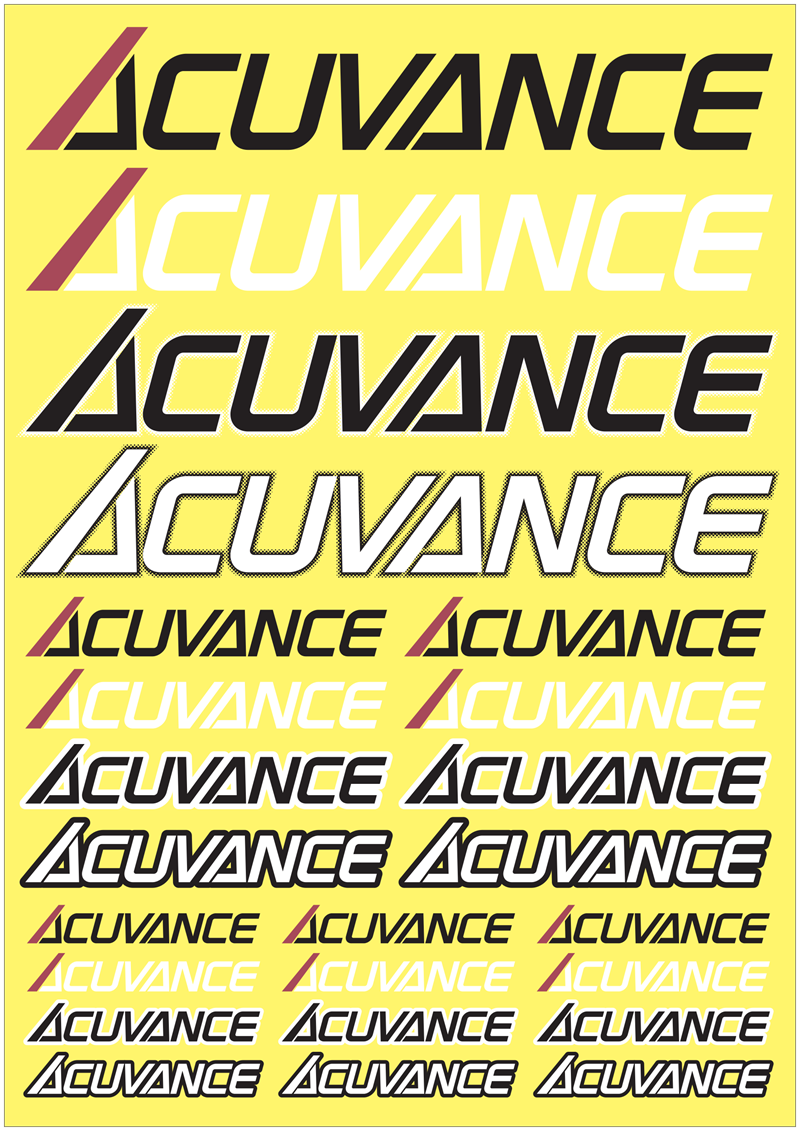 Acuvance Decal Set / Stretch Logo Sticker