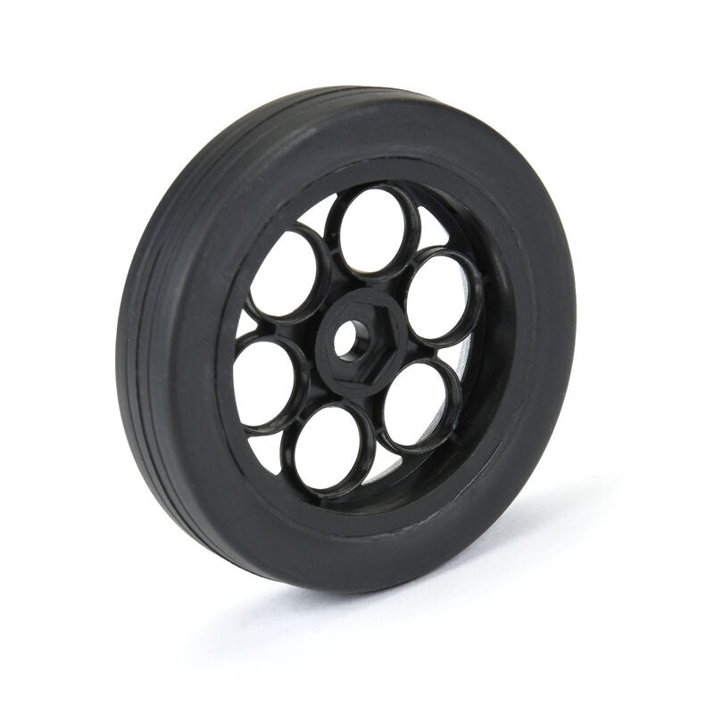 Pro-line 1/16 Front Runner Front Tires MTD 8mm Black/Silver (2): Mini Drag