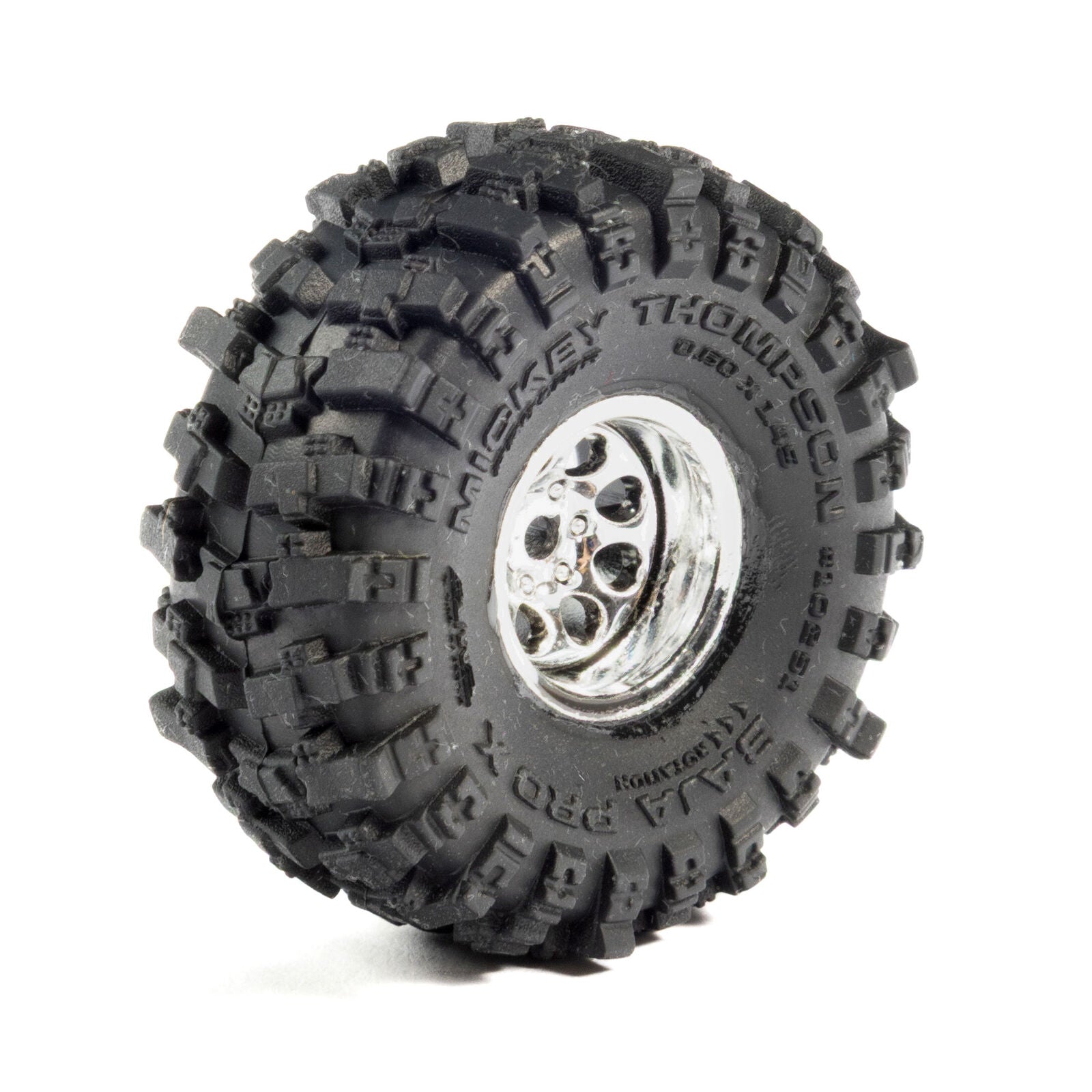 Proline 1/30 Baja Pro X Front/Rear Mounted Chrome Beast Tires (4): Axial SCX30