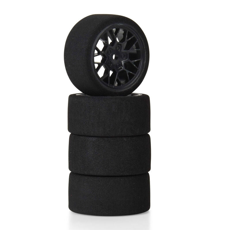 Pro-Line Fifty6 Foam Tire Mounted on Circuit Black Wheel 8mm Hex (4)