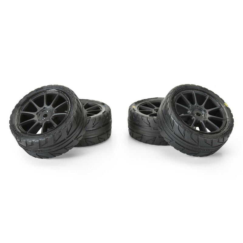 Pro-Line 1/14 Vector Tire MTD 12mm Black Velocity Wheel (4): ARRMA TYPHON GROM