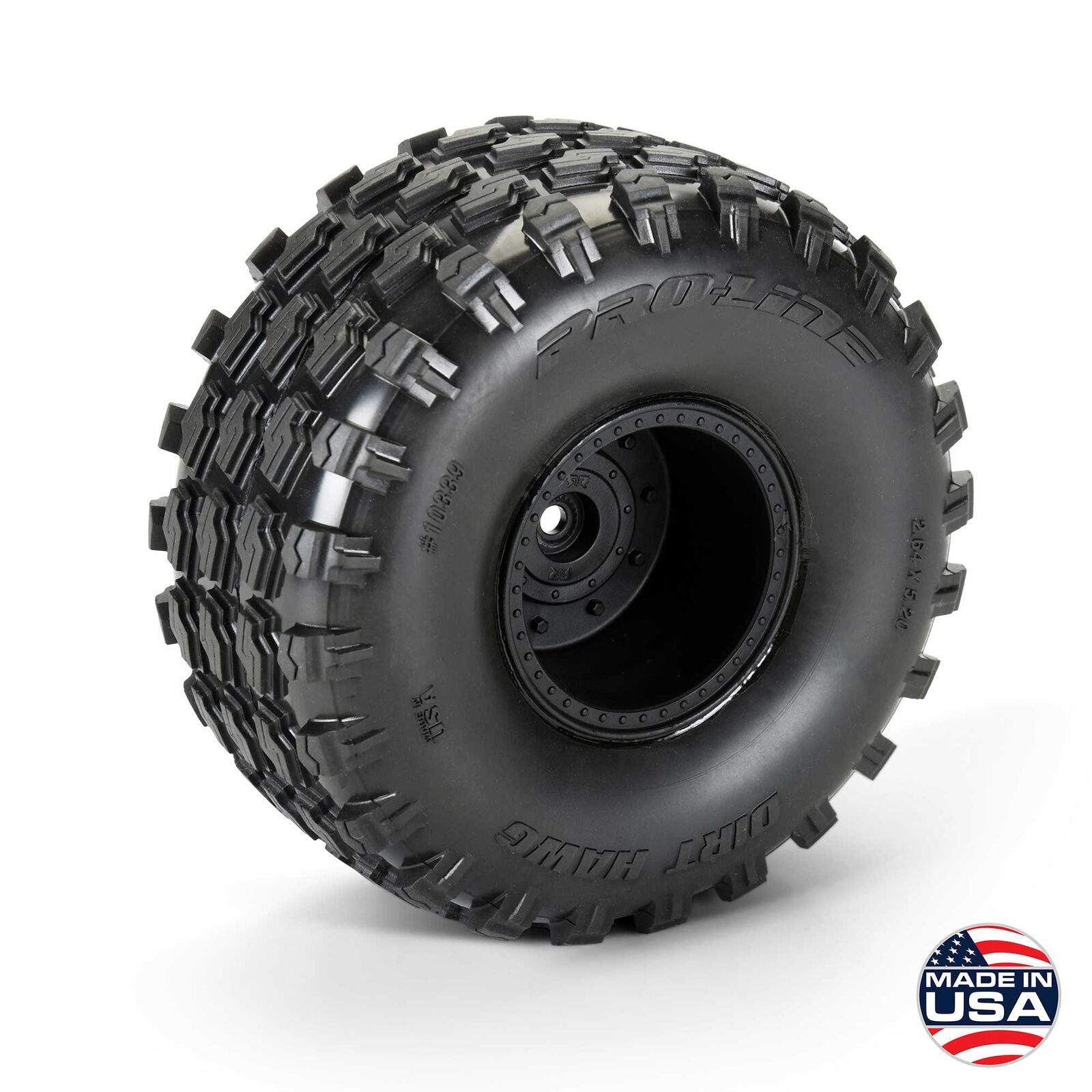 Pro-Line 1/10 Dirt Hawg 2.0 F/R 2.6" MT Tires Mounted ARRMA Stock Wheel Black (2): ARRMA QUAKE & GORGON
