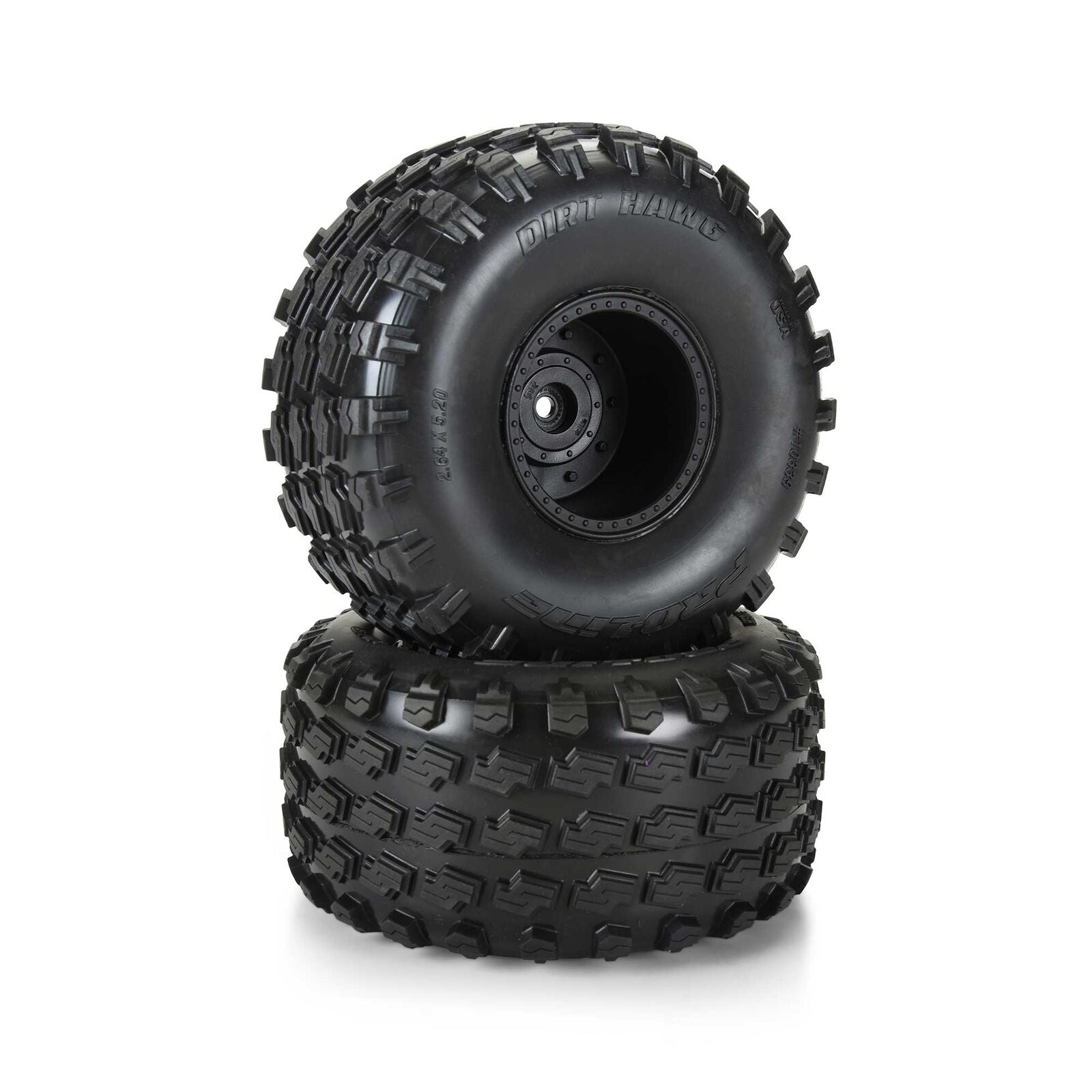 Pro-Line 1/10 Dirt Hawg 2.0 F/R 2.6" MT Tires Mounted ARRMA Stock Wheel Black (2): ARRMA QUAKE & GORGON