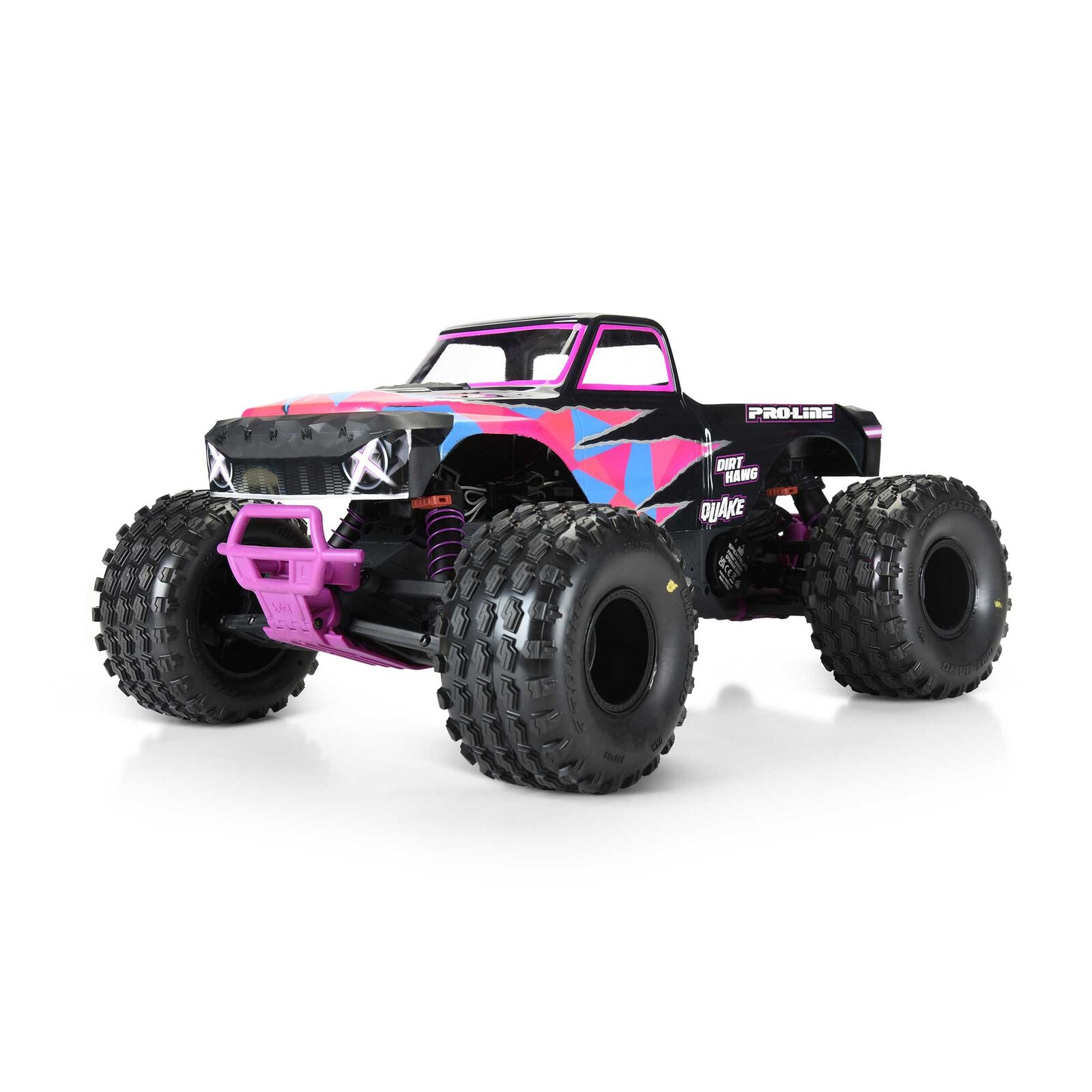 Pro-Line 1/10 Dirt Hawg 2.0 F/R 2.6" MT Tires Mounted ARRMA Stock Wheel Black (2): ARRMA QUAKE & GORGON