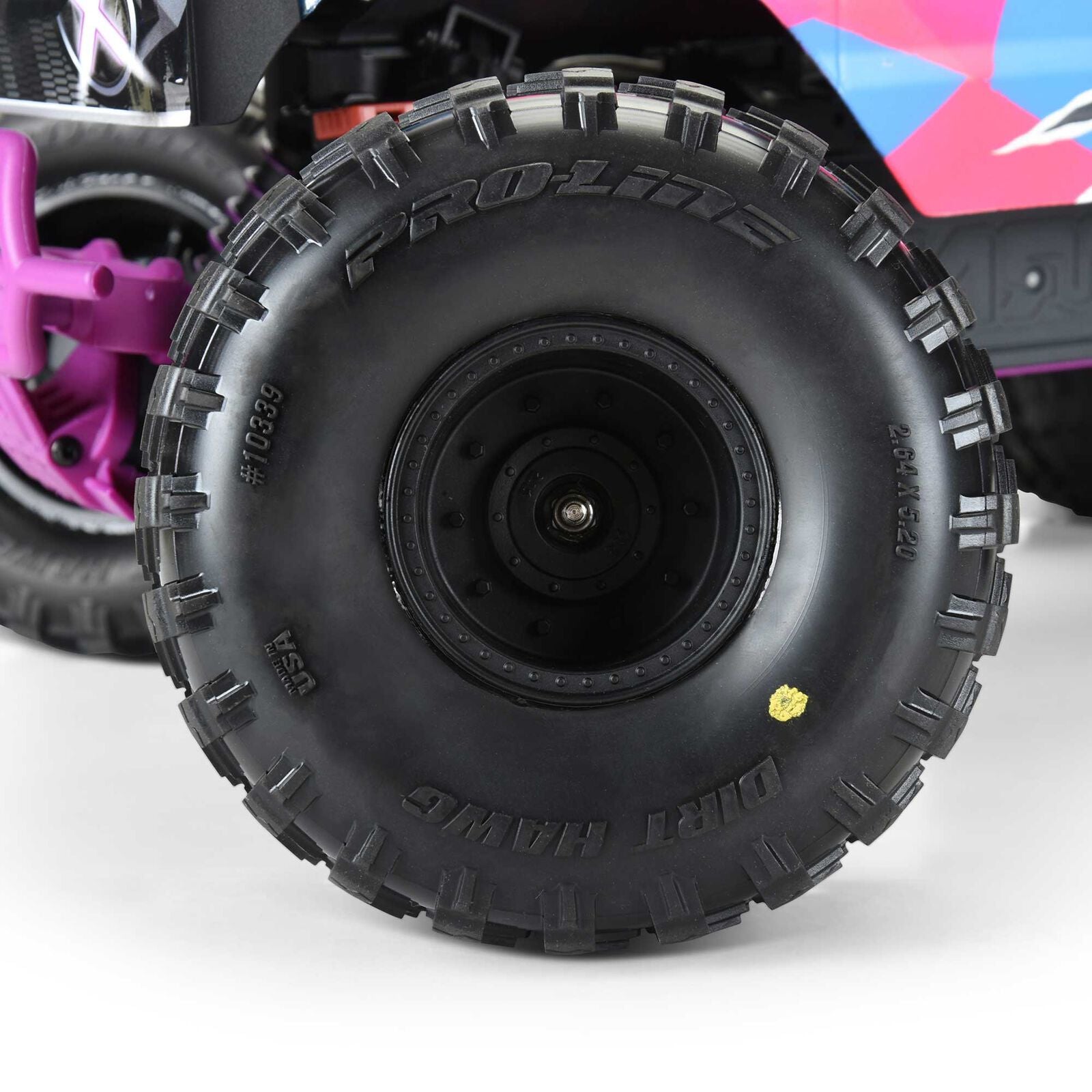 Pro-Line 1/10 Dirt Hawg 2.0 F/R 2.6" MT Tires Mounted ARRMA Stock Wheel Black (2): ARRMA QUAKE & GORGON
