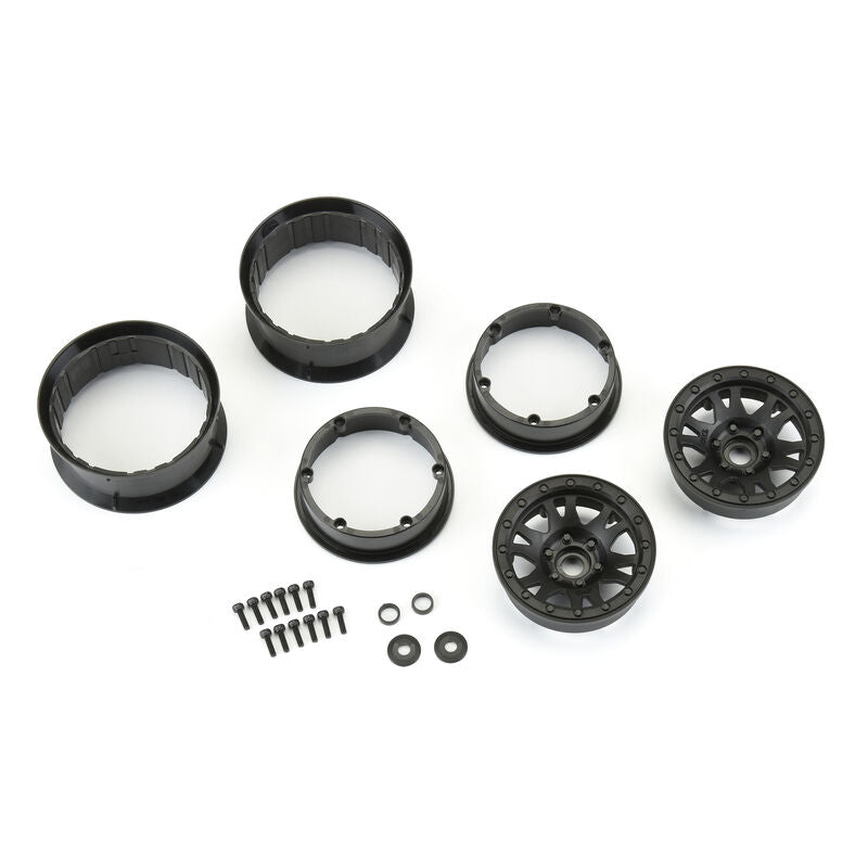 Pro-Line 1/10 Impulse F/R 2.2" 12mm Crawler Wheels (2) Black