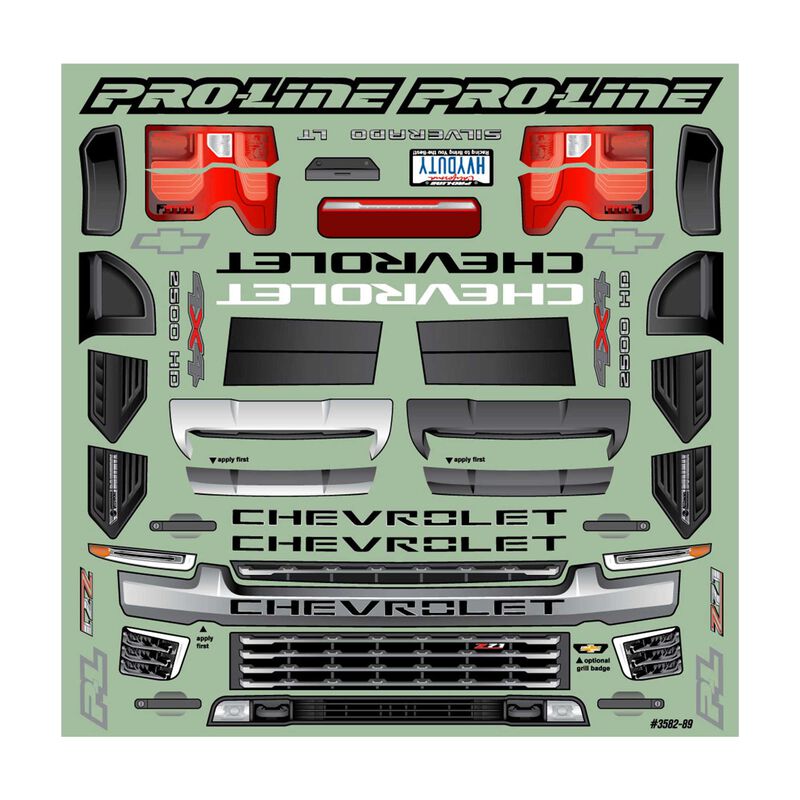 Pro-Line 1/8 2021 Chevrolet Silverado 2500 HD Clear Body