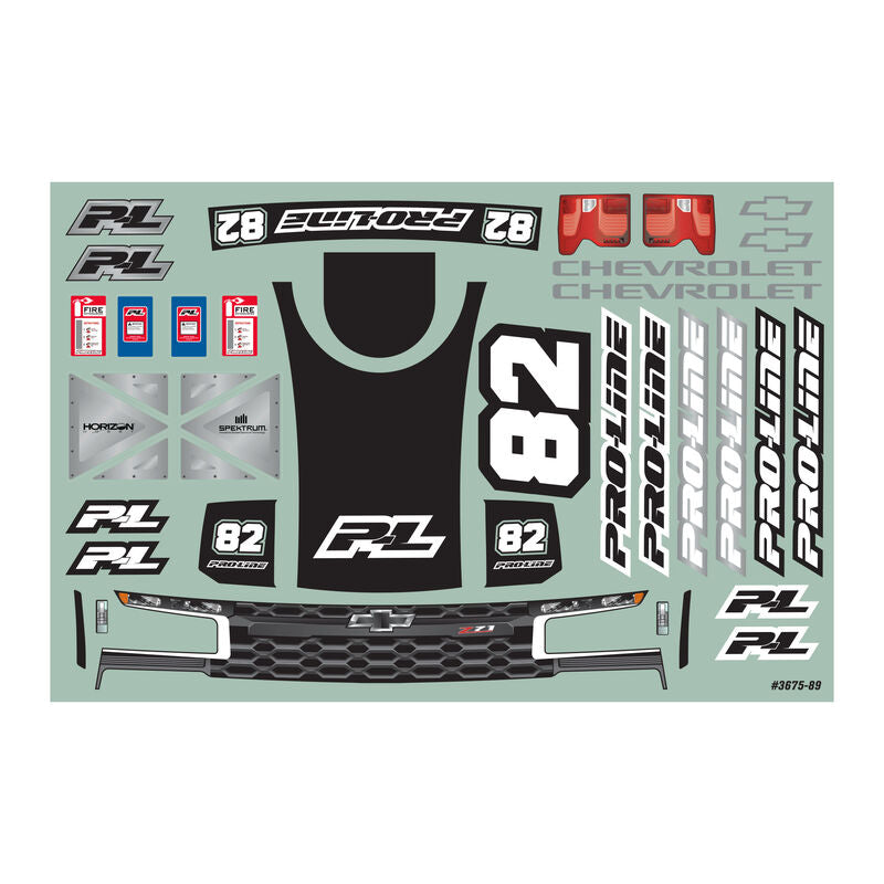 Pro-Line 1/16 Pre-Cut 2019 Chevy Silverado Trophy Truck Clear Body: GROM