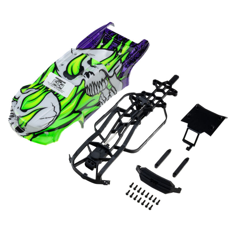 1/16 Limited Edition Pre-Cut/Pre-Painted Brute Body Ghostfire with Clipless System: ARRMA MINI KRATON