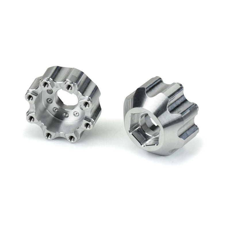 Pro-Line 1/8 8x32 to 17mm 1/2" Offset Aluminum Hex Adapters