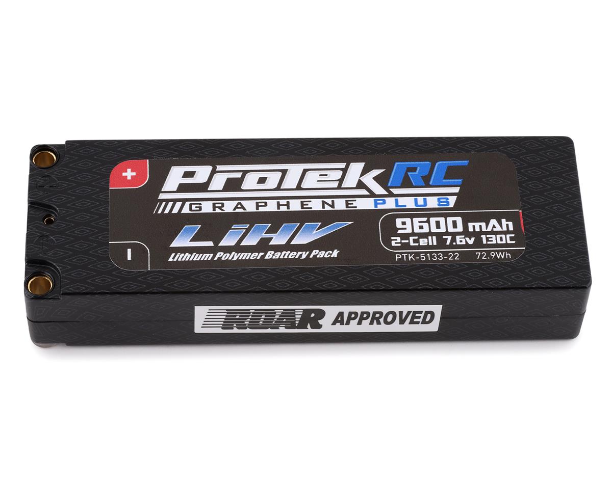 ProTek RC 7.6V 9600mAh 2S 130C Low IR Si-Graphene + HV LiPo Battery w/5mm Connectors (ROAR Approved)