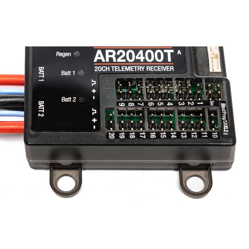 Spektrum AR20400T Receptor de telemetría PowerSafe de 20 canales 