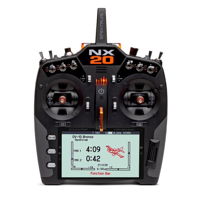 Spektrum RC NX20 Transmisor de aire de 20 canales Transmisor DSMX solamente