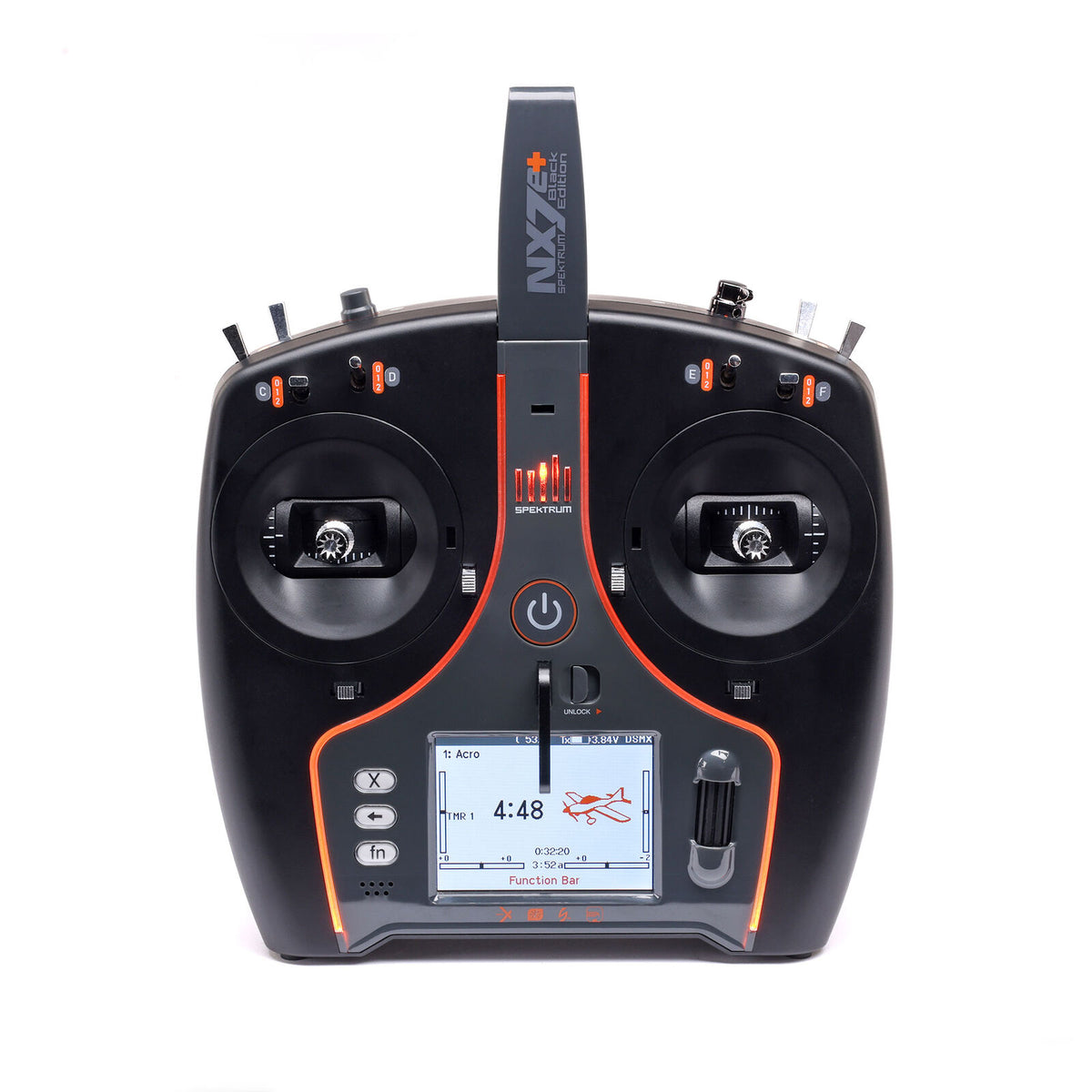 Spektrum NX7e+ 14-Channel DSMX Transmitter Only, Black Edition