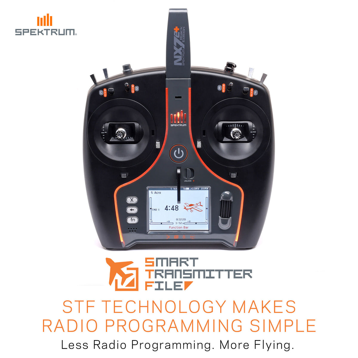 Spektrum NX7e+ 14-Channel DSMX Transmitter Only, Black Edition