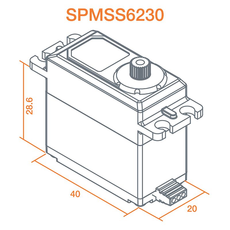 Spektrum S6230 Standard Digital High Torque Metal Gear Surface Servo