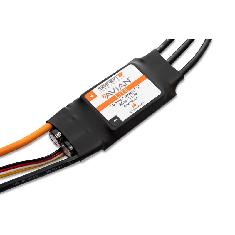 Spektrum RC Avian 70-Amp Smart Lite Brushless ESC, 3S-6S: IC5 (XAE70A)
