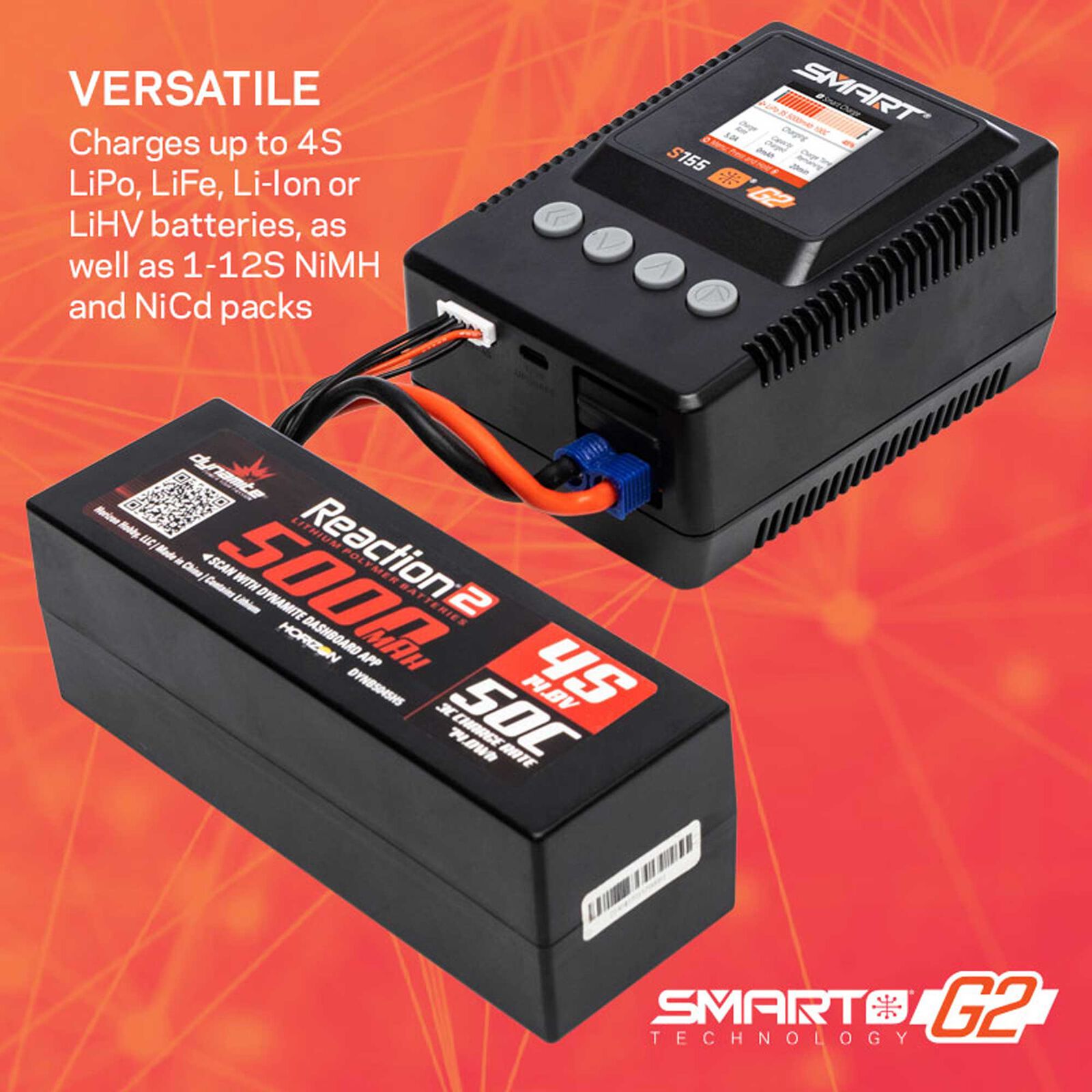 Spektrum Accessories Smart Powerstage Air Bundle: G2 2200mAh 3S LiPo IC3 & S155 Charger
