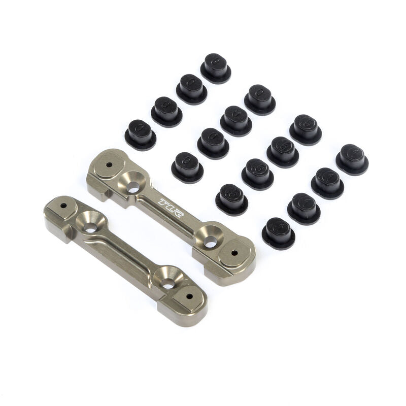 Team Losi Racing 8IGHT-X Adjustable Front Hinge Pin Brace Set w/Inserts