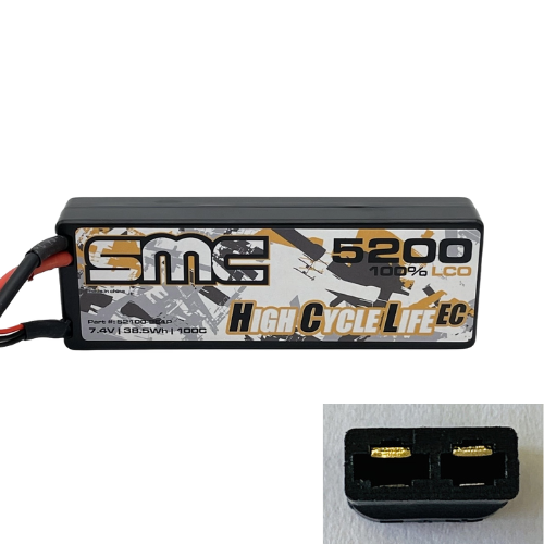 SMC HCL-EC 7.4V 5200mAh 100C carcasa rígida con cable