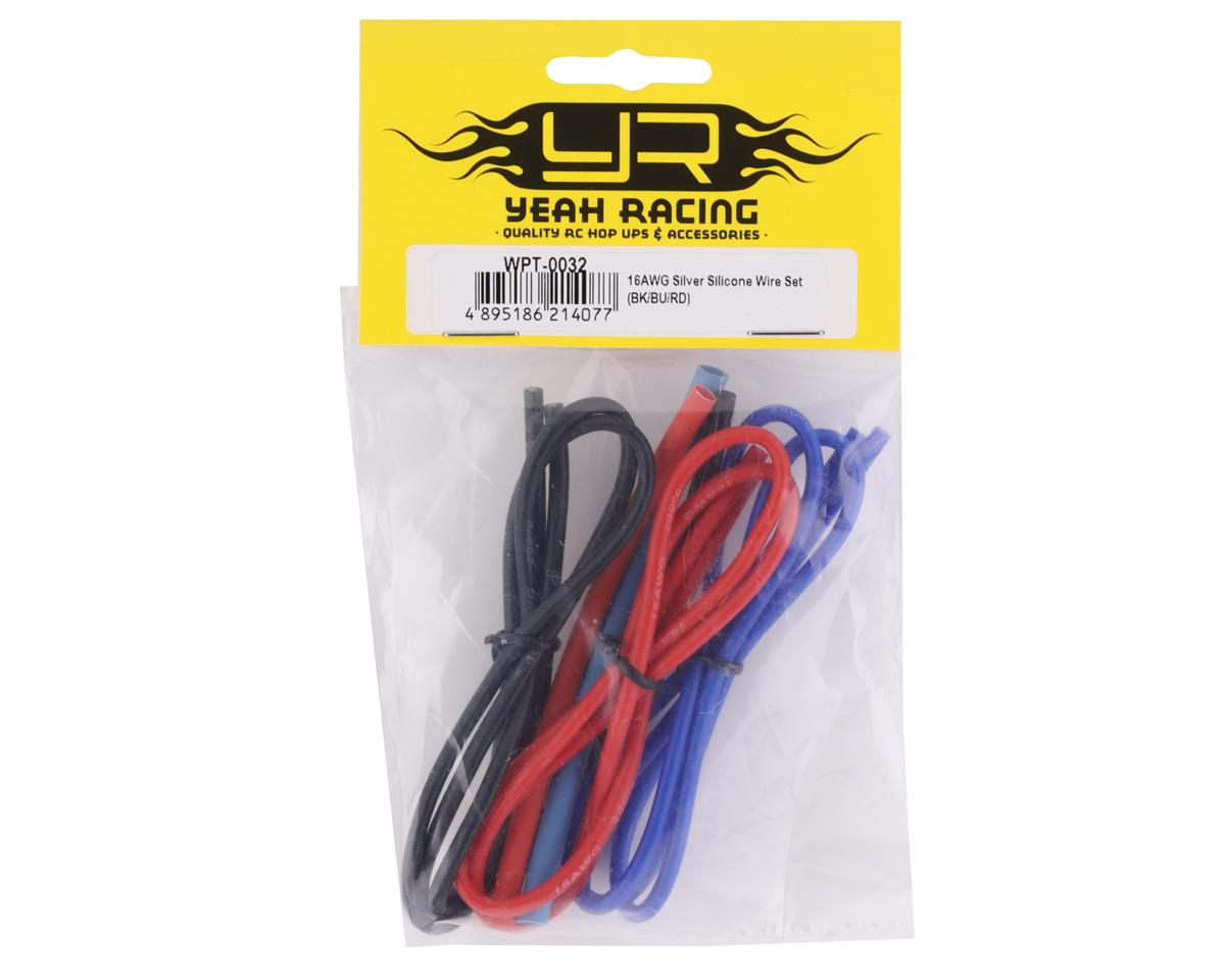 Yeah Racing 16AWG 3pcs Silicone Wire Set (Red, Black & Blue) (1.9')