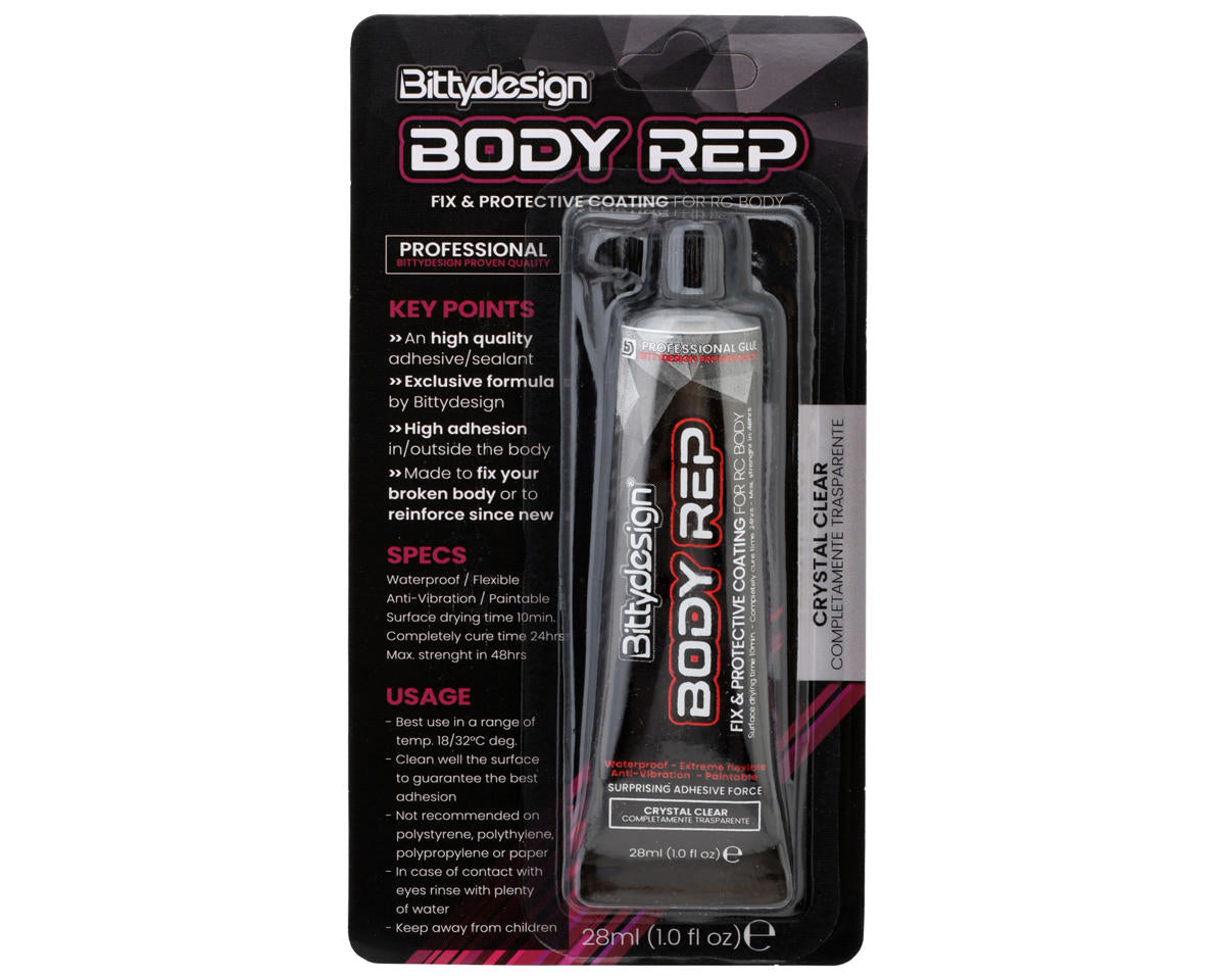 Bittydesign Body Rep' Fix & Protective Coating Adhesive/Sealant (Crystal Clear) (28ml)
