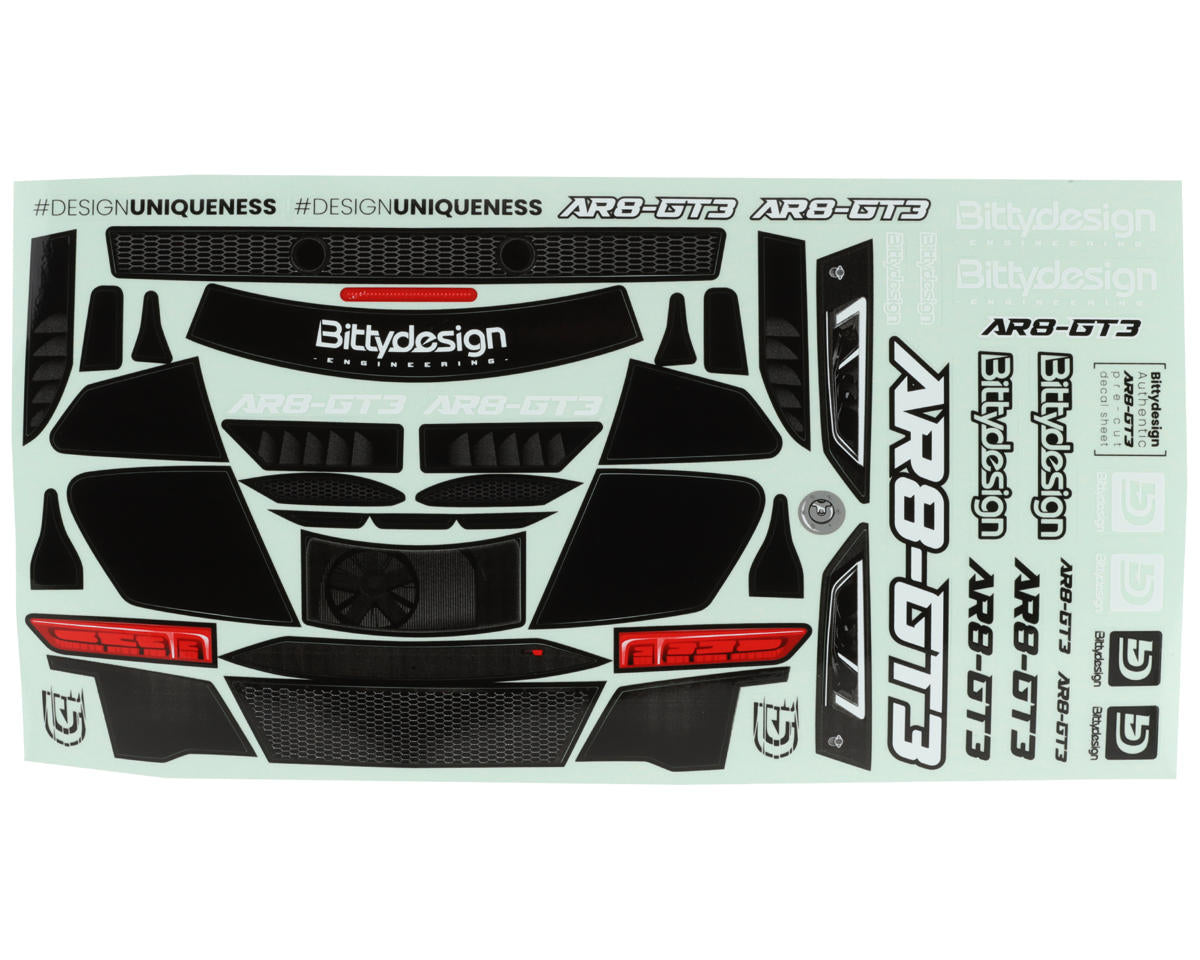 Bittydesign AR8-GT3 1/10 GT Touring Car Body (Clear) (190mm)