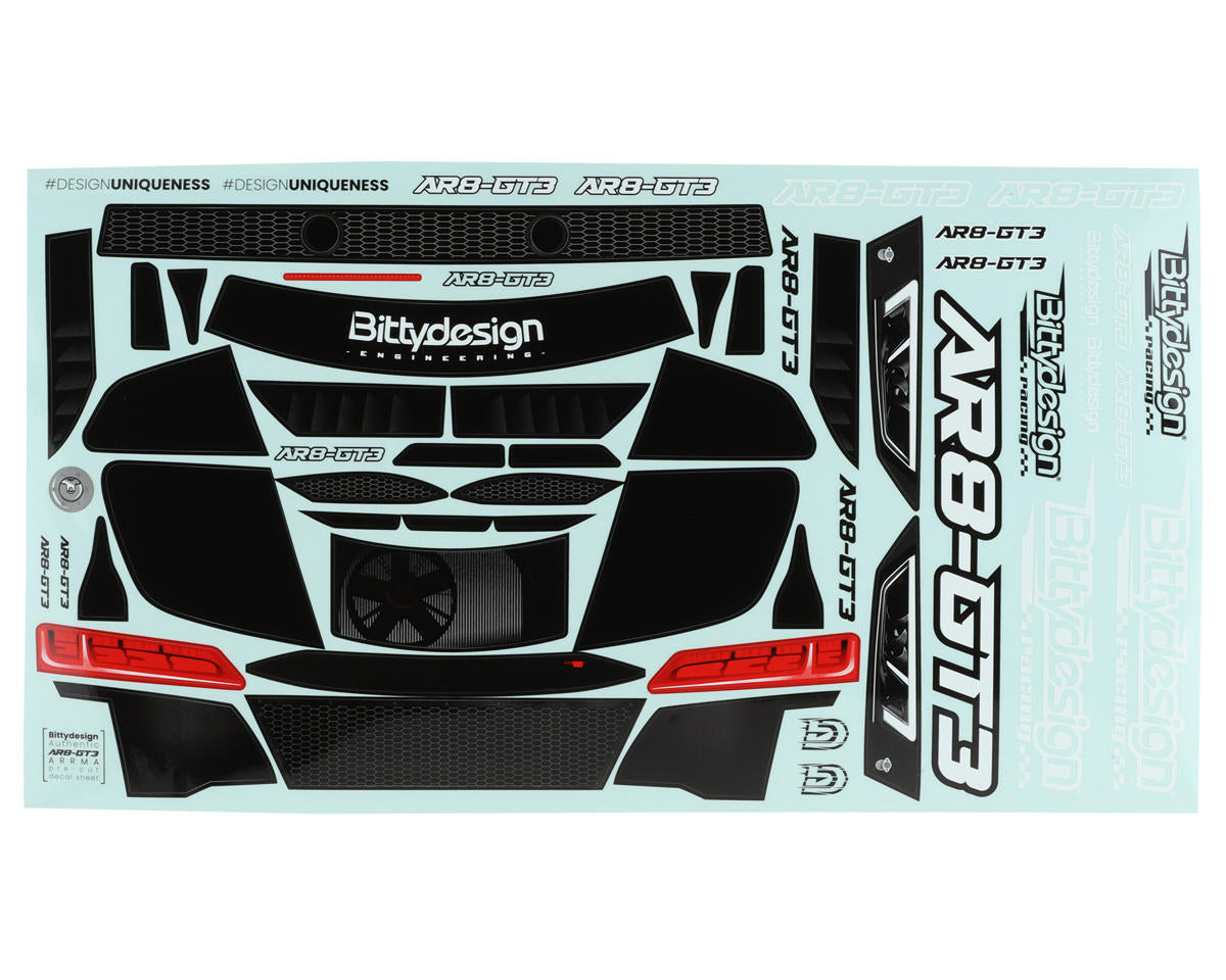 Bittydesign AR8-GT3 1/7 Supercar Clear Body (Arrma Infraction/Limitless)