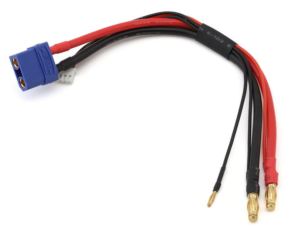 EcoPower 2S Charge/Balance Charge Lead Adapter (5mm Male Bullets to Female XT90) (12AWG) (9-Pin XH Balance Plug)