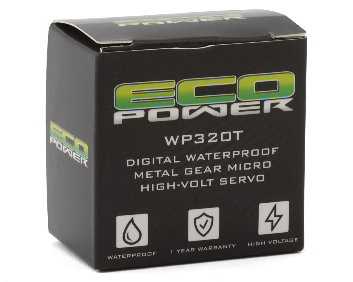 EcoPower WP320T Digital Waterproof Metal Gear Mini Servo (High Torque) w/Aluminum Clamping Horn for 1/16 Traxxas™ Vehicles