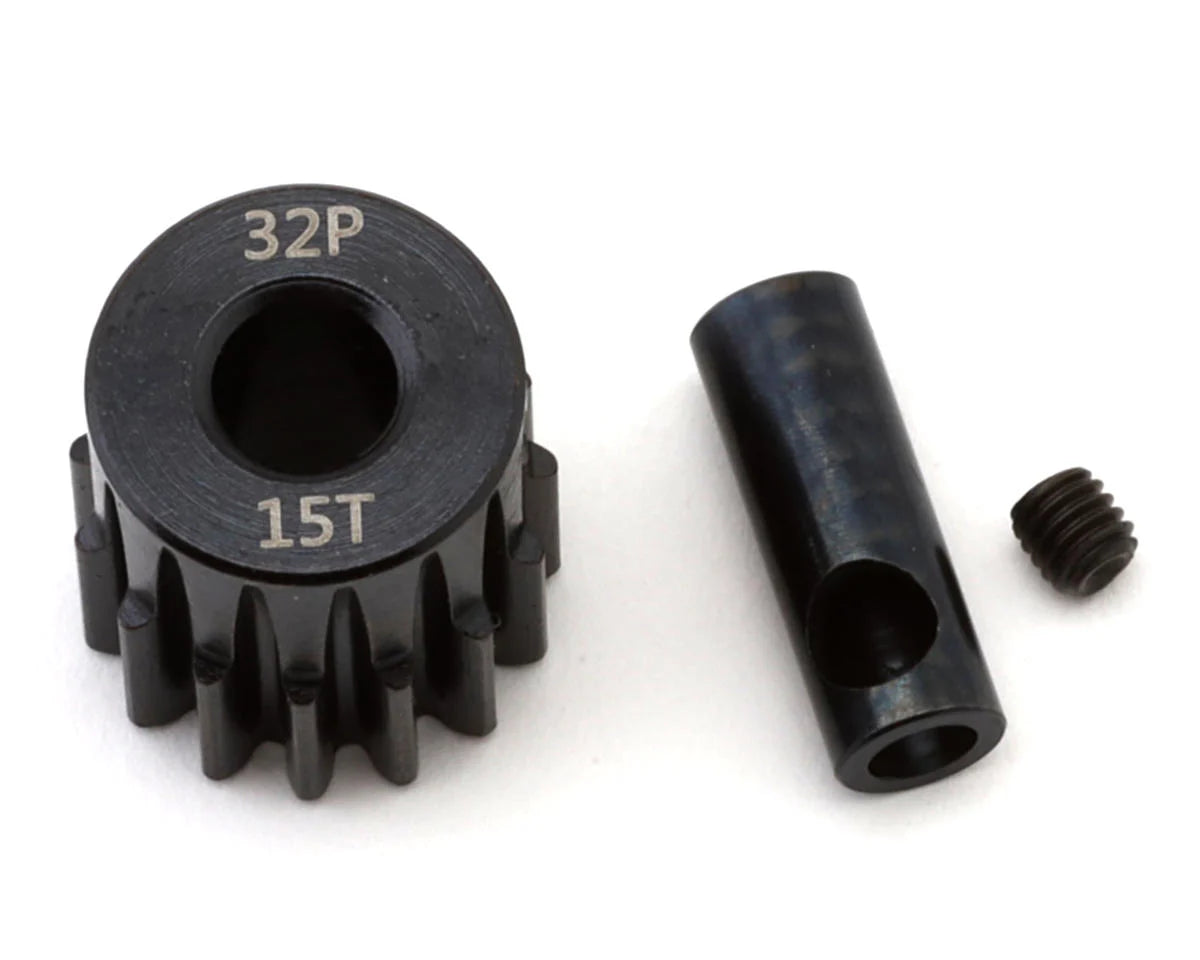 EcoPower Steel 32P Pinion Gear (Mod .8) (5mm Bore) w/3.17mm Reducer Sleeve (Assorted Sizes)