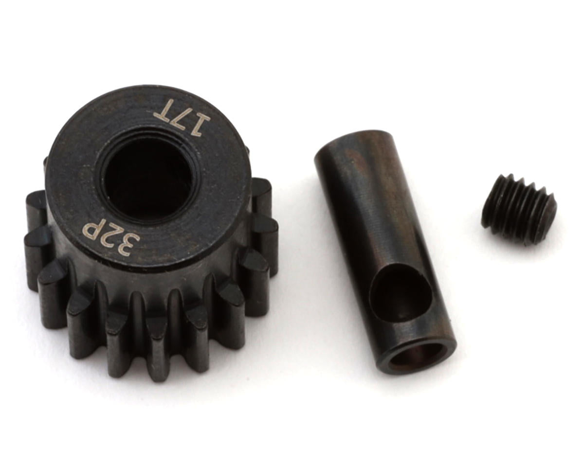 EcoPower Steel 32P Pinion Gear (Mod .8) (5mm Bore) w/3.17mm Reducer Sleeve (Assorted Sizes)