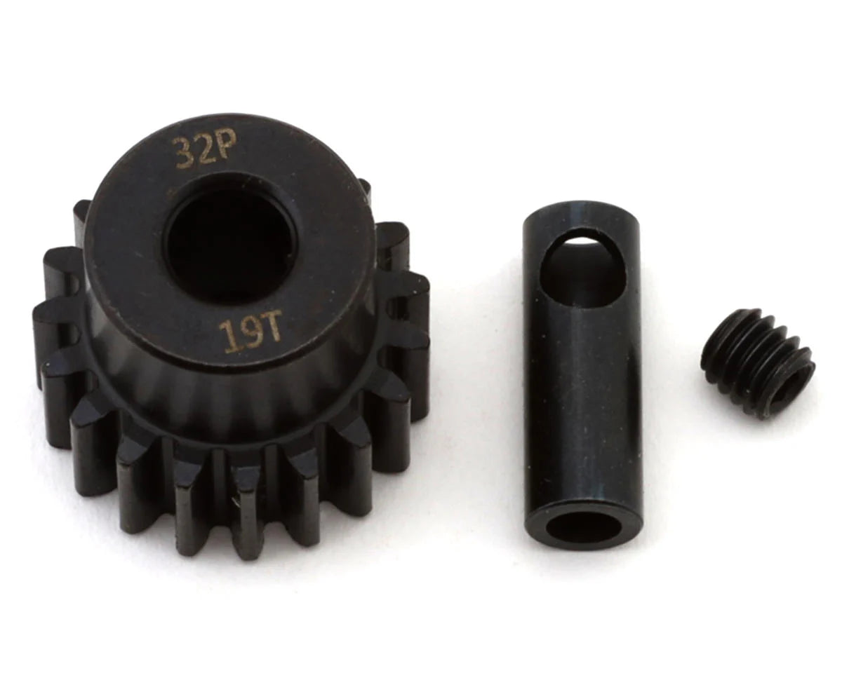 EcoPower Steel 32P Pinion Gear (Mod .8) (5mm Bore) w/3.17mm Reducer Sleeve (Assorted Sizes)