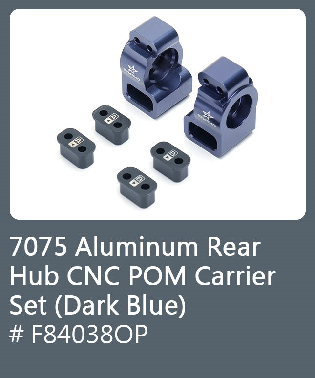 Pom Module Carier Sparko F8 F84038OP 7075 Aluminum Rear Hub CNC POM Carrier Set Blue