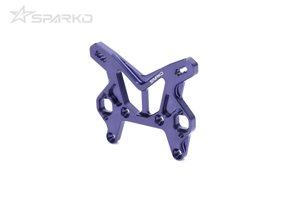 Sparko F8 Nitro SE 7075 Aluminum Front Shock Tower (Dark Blue)