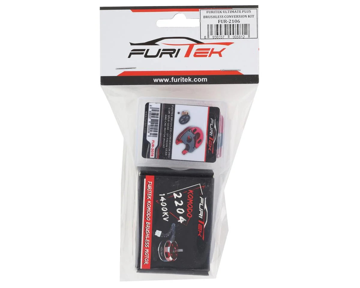 Furitek SCX24 Komodo Ultimate Plus Brushless Conversion Kit (2204 Motor, Aluminum Motor Mount, Spur & Pinion Gear)