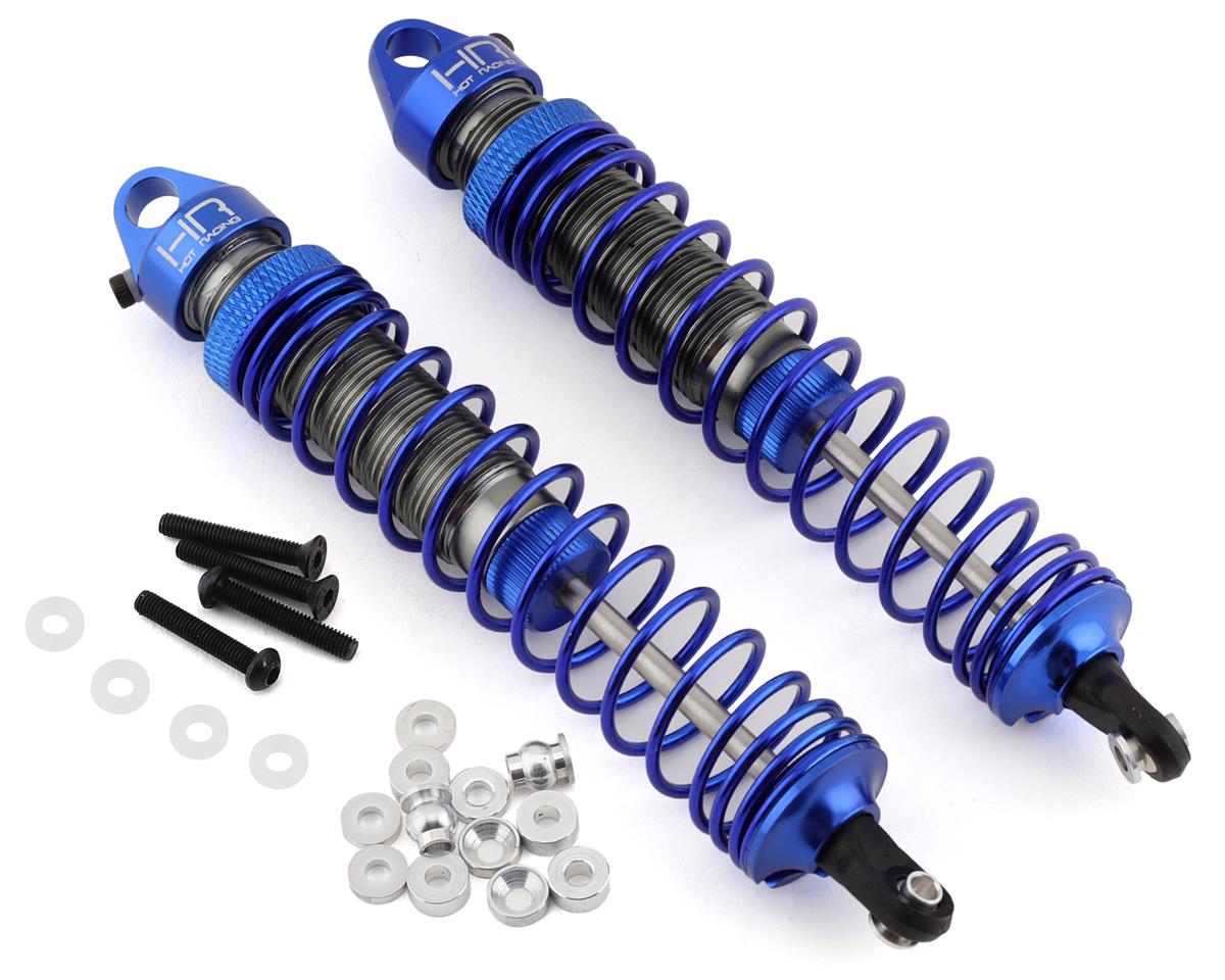 Hot Racing 120mm Aluminum Heavy Duty Big Bore Shocks (2) (Blue)